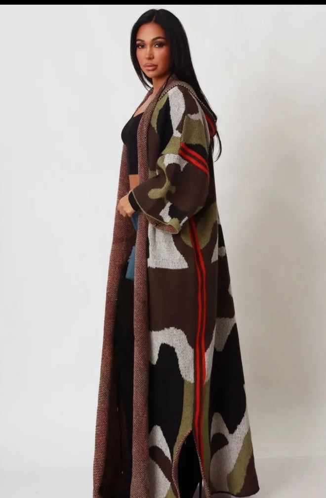Camo Hooded Duster