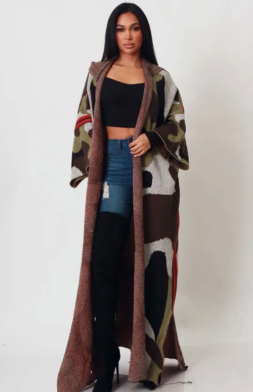 Camo Hooded Duster
