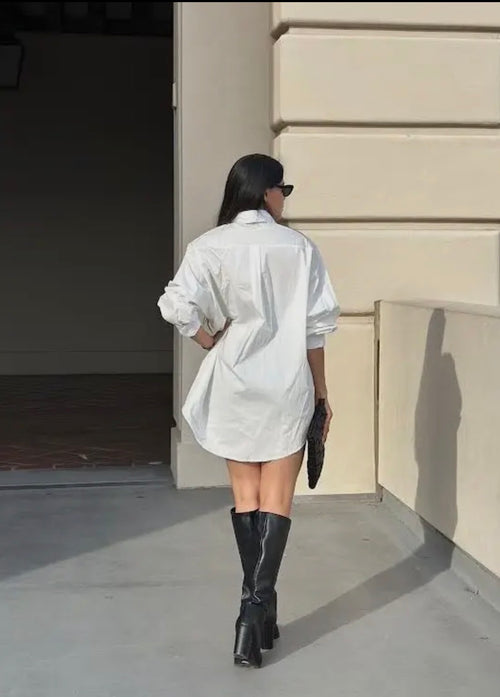 Oversized Tie Print Top