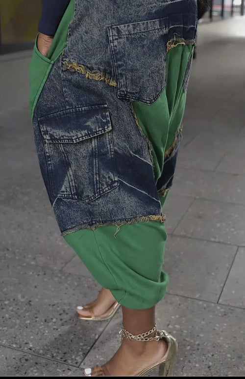 Green Harmen Patchwork Jogger