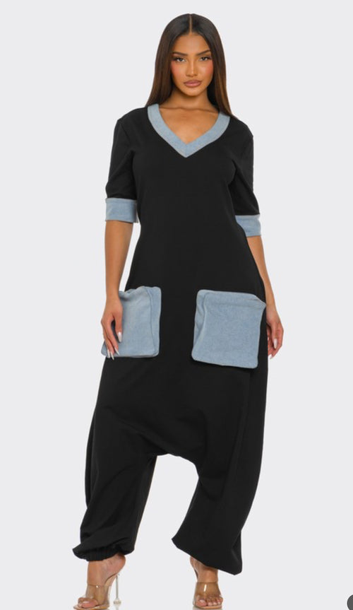 Denim Accent Jumper